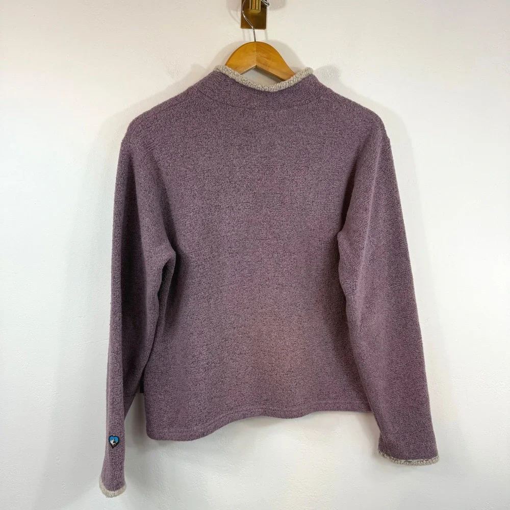 KÜHL Alfpaca Fleece Pullover Large Purple Quarter Zip Hiking Gorpcore Sherpa